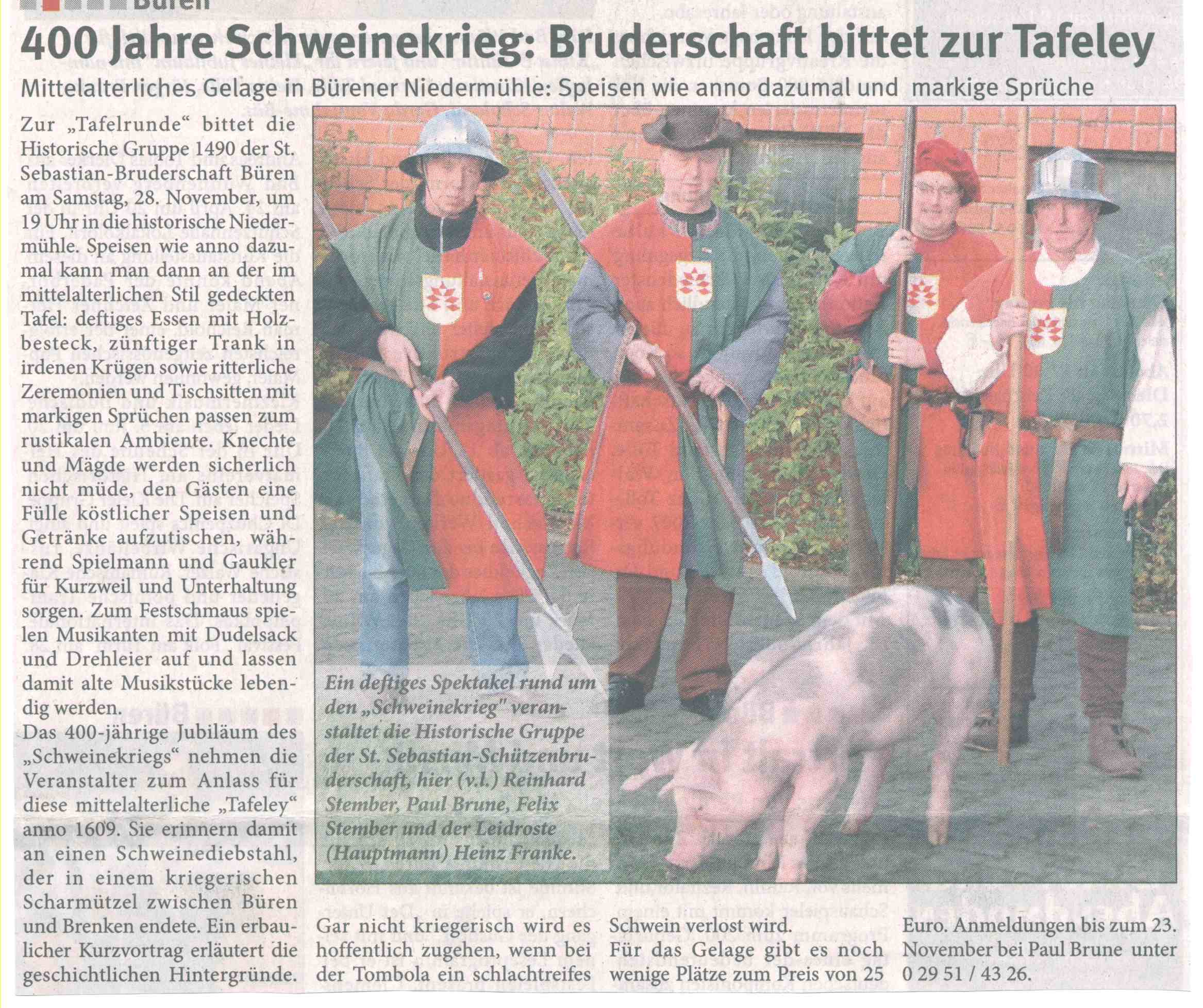 Mittelalterliches Gelage - 28-11-2009!